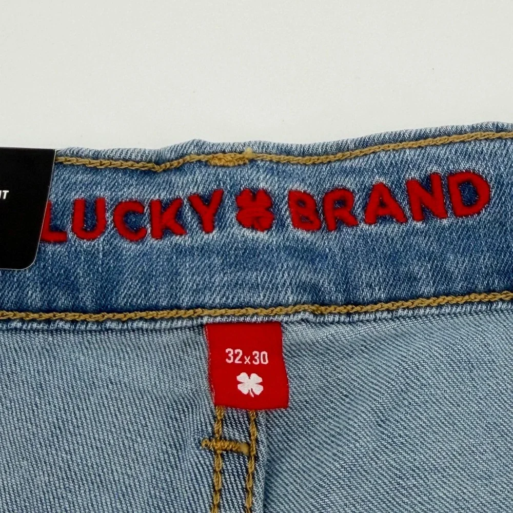 Lucky Brand Jeans Men 32x30 Light Blue 410 Athletic Straight Stretch Denim Pants